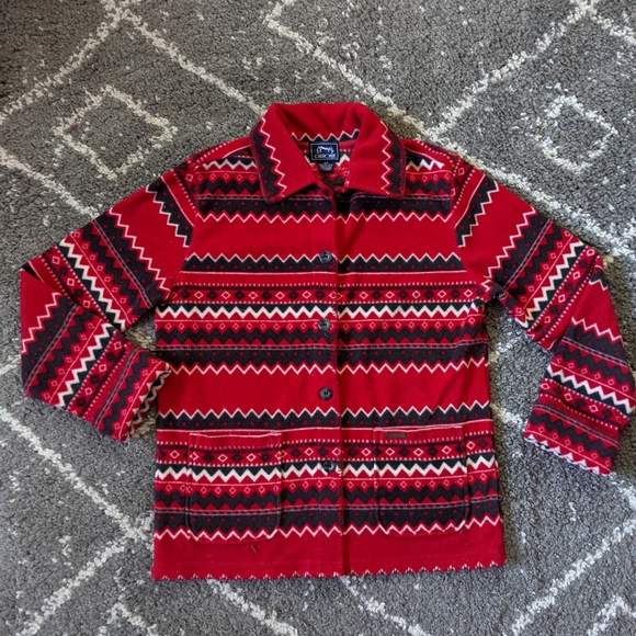 🔥3/$30🔥 Vintage Cherokee Fleece Shacket sz:S - Picture 1 of 5